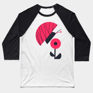 Abstract butterfly with flower art design Baseball T-Shirt